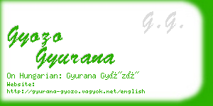gyozo gyurana business card